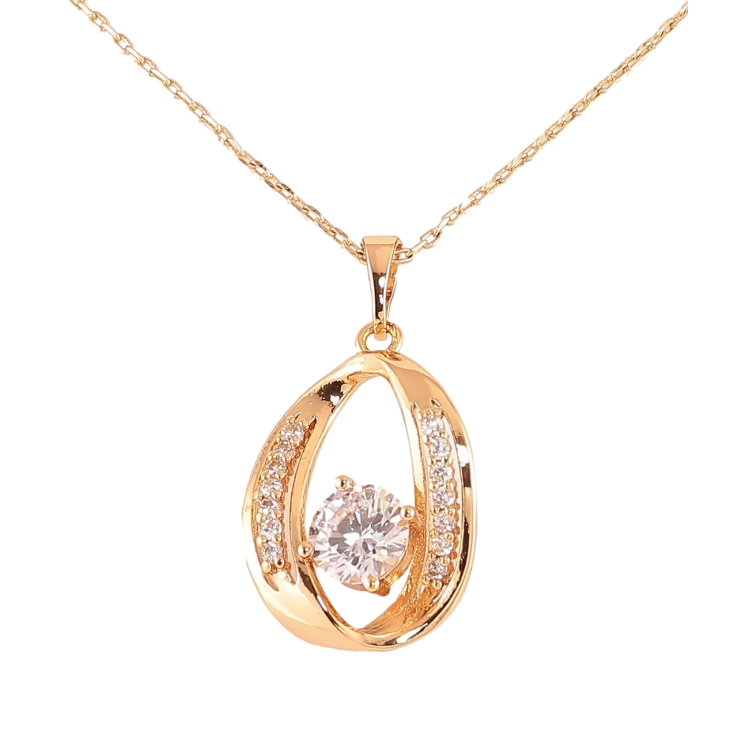 Кулон на цепочке Xuping Цвет Позолота 18K Овал с кристаллами длина 40-45см х 1ммм фото №16 Кулон на цепочке Xuping Цвет Позолота 18K Овал с кристаллами длина 40-45см х 1ммм фото №16