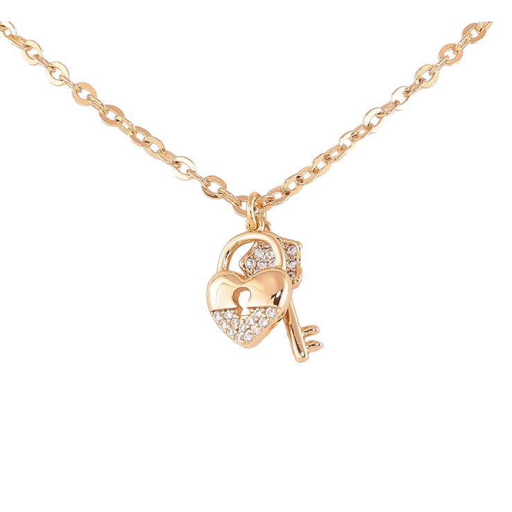 Кулон на цепочке Xuping Цвет Позолота 18K Замочек с ключиком длина 42-46см х 3мм фото №10