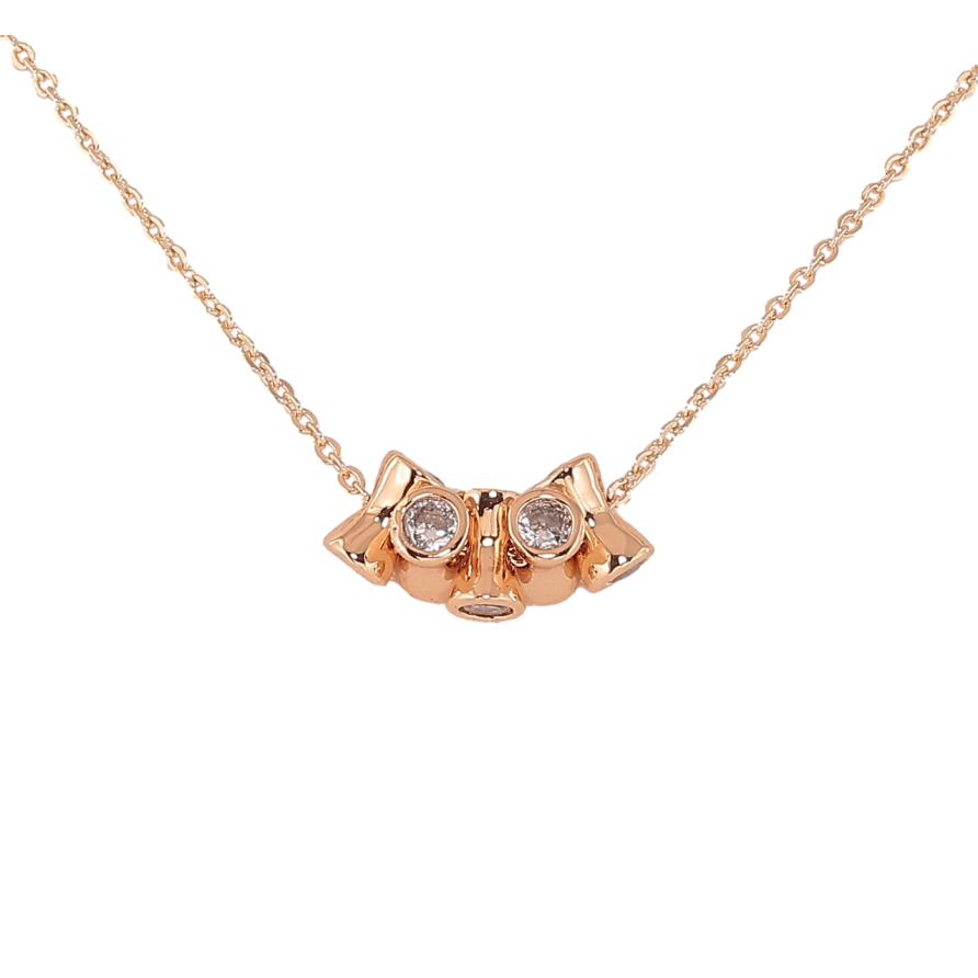 Кулон на цепочке Xuping Цвет Позолота 18K Декоративная подвеска с кристаллами длина 46,51 см х 1,5 мм фото №1