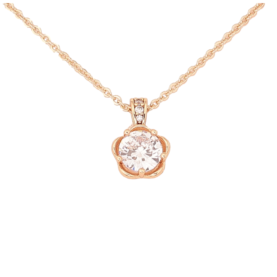 Кулон на ланцюжку Xuping Колір Позолота 18K Квіточка з кристалами довжина 48,53см х 1.5мм фото №1 Кулон на ланцюжку Xuping Колір Позолота 18K Квіточка з кристалами довжина 48,53см х 1.5мм фото №1