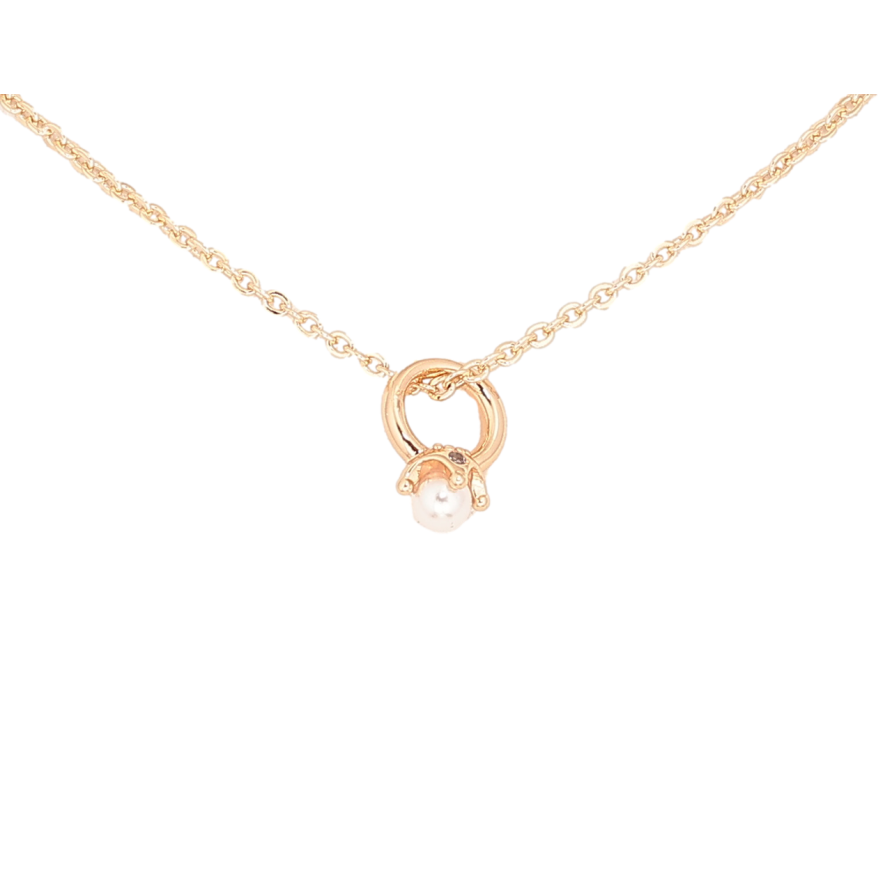Кулон на цепочке Xuping Цвет Позолота 18K Кольцо с жемчужиной длина 46,51 см х 1,5 мм фото №1 Кулон на цепочке Xuping Цвет Позолота 18K Кольцо с жемчужиной длина 46,51 см х 1,5 мм фото №1
