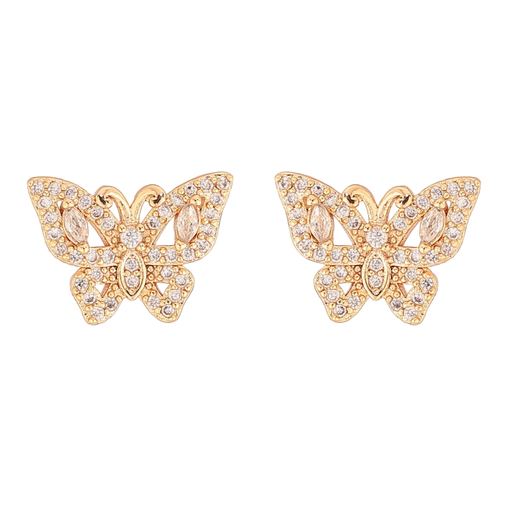 Сережки Xuping M&L Колір 18K пусети Метелики з інкрустацією кристалами фото №20 Сережки Xuping M&L Колір 18K пусети Метелики з інкрустацією кристалами фото №20