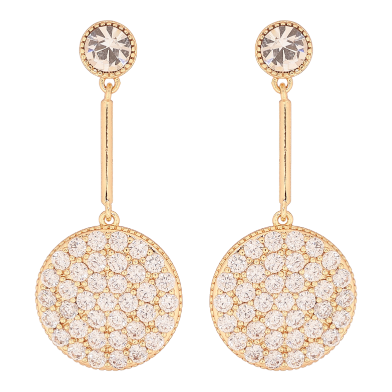 Сережки Xuping M&L Колір 18K пусети Кристальні бантики з перлинними підвісками фото №1