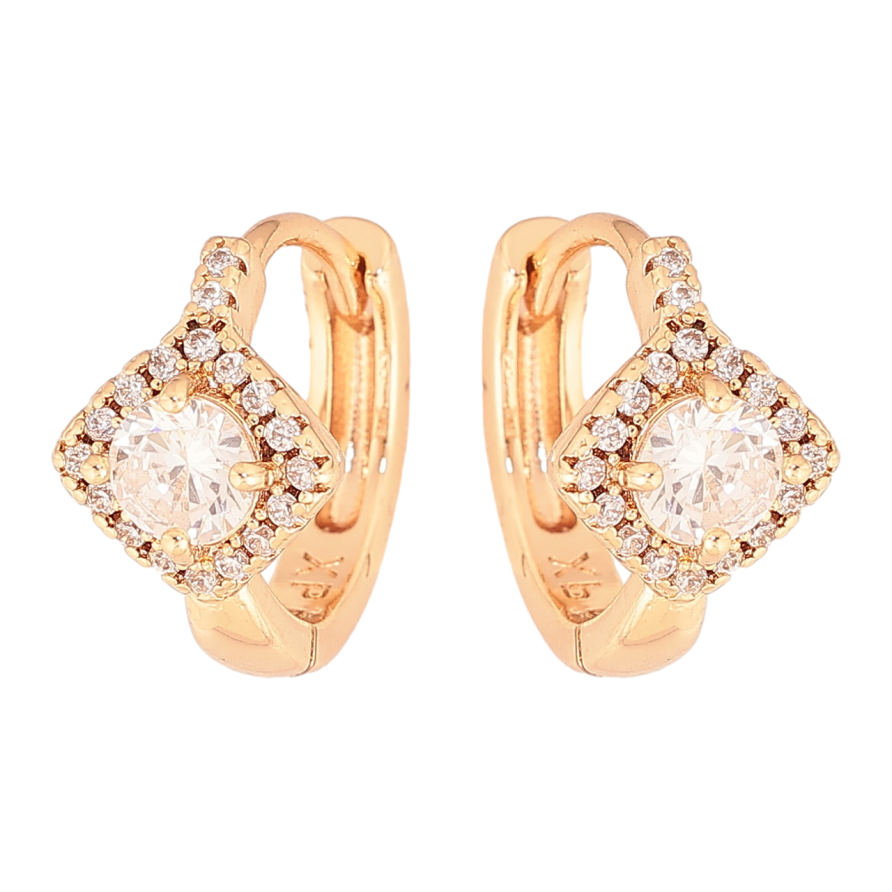 Сережки Xuping M&L Колір 18K колечка Інкрустація кристалами фото №1
