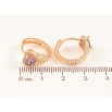 Сережки Xuping M&L Колір 18K колечка Сердечка з бузковими кристалами фото №2