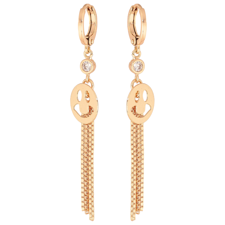 Серьги Xuping M&L Цвет 18K подвески на колечках Подвески с цепочками и смайликами фото №17 Серьги Xuping M&L Цвет 18K подвески на колечках Подвески с цепочками и смайликами фото №17