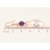 Серьги Xuping M&L Цвет 18K французский замок Кристальная капелька с фиолетовой бусиной фото №2
