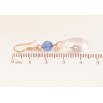 Серьги Xuping M&L Цвет 18K французский замок Кристальная капелька с голубой бусиной фото №2 Серьги Xuping M&L Цвет 18K французский замок Кристальная капелька с голубой бусиной фото №2
