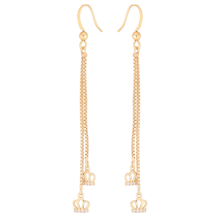 Серьги Xuping M&L Цвет 18K французский замок Короны на цепочках фото №13 Серьги Xuping M&L Цвет 18K французский замок Короны на цепочках фото №13