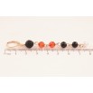 Серьги Xuping M&L Цвет 18K французский замок Подвески с черно-красными бусинами фото №2 Серьги Xuping M&L Цвет 18K французский замок Подвески с черно-красными бусинами фото №2