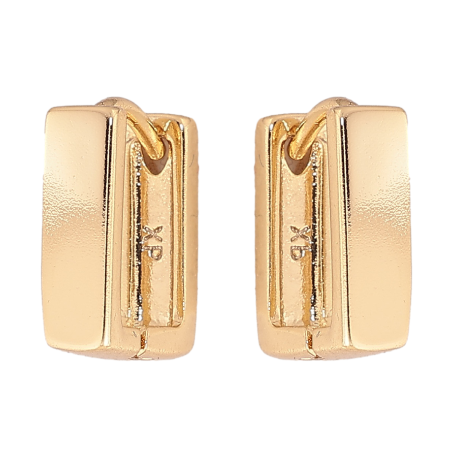 Сережки Xuping колір Позолота 14K колечка Прямокутні фото №1 Сережки Xuping колір Позолота 14K колечка Прямокутні фото №1