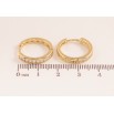 Сережки Xuping колір Позолота 14K колечка Доріжки кристалів фото №2 Сережки Xuping колір Позолота 14K колечка Доріжки кристалів фото №2