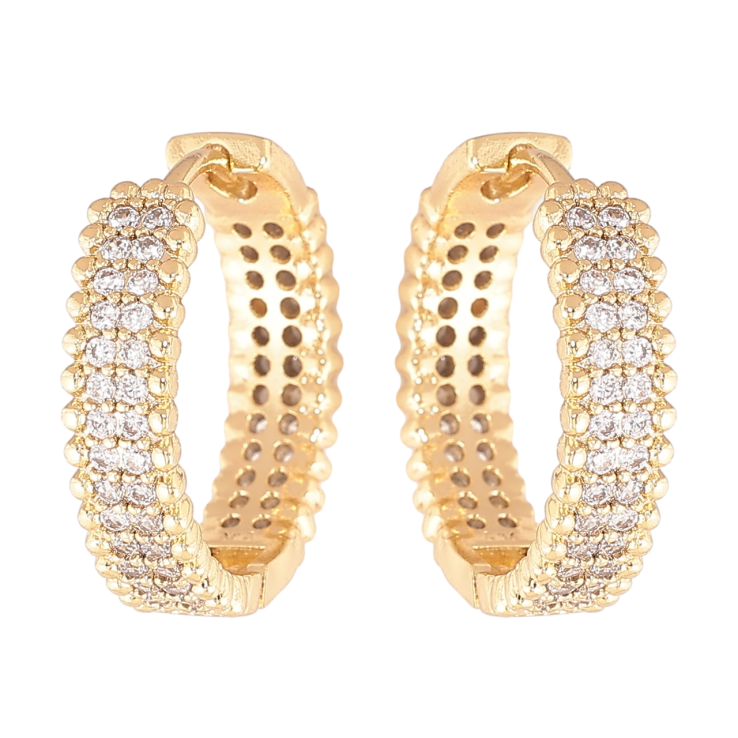 Серьги Xuping цвет Позолота 14K колечки Инкрустация кристаллами фото №1 Серьги Xuping цвет Позолота 14K колечки Инкрустация кристаллами фото №1