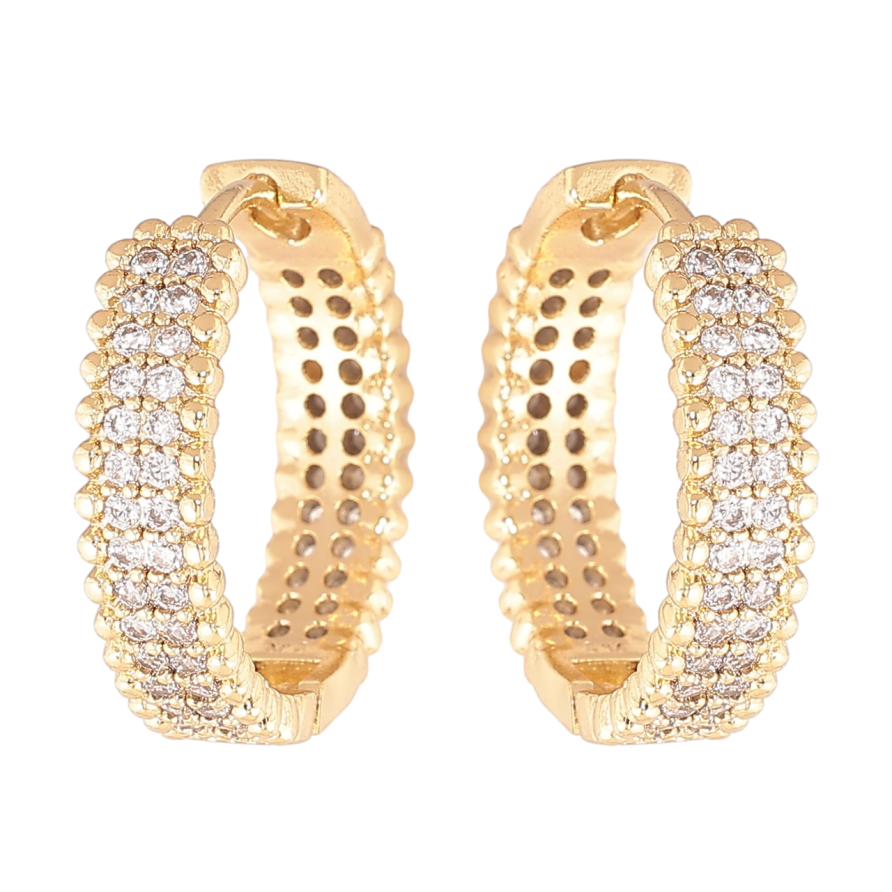 Серьги Xuping цвет Позолота 14K колечки Инкрустация кристаллами фото №1 Серьги Xuping цвет Позолота 14K колечки Инкрустация кристаллами фото №1