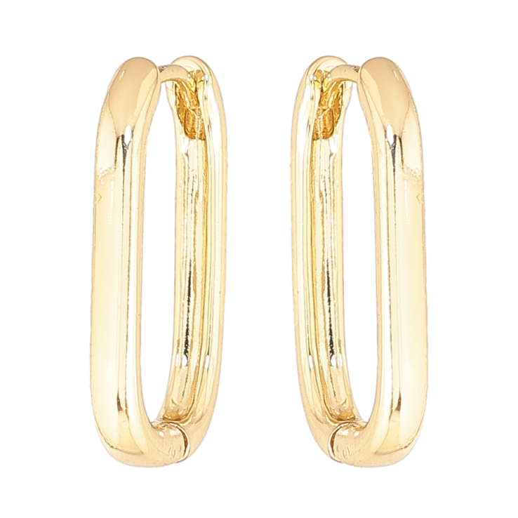 Сережки Xuping колір Позолота 14K колечка Овали 22мм фото №4