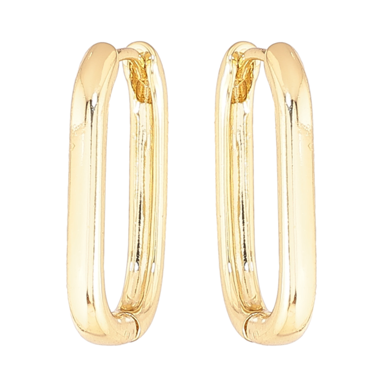 Сережки Xuping колір Позолота 14K колечка Овали 22мм фото №11