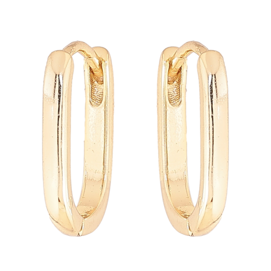 Сережки Xuping колір Позолота 14K колечка Овали 15мм фото №1 Сережки Xuping колір Позолота 14K колечка Овали 15мм фото №1