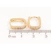Серьги Xuping цвет Позолота 14K колечки Дорожки кристаллов фото №2