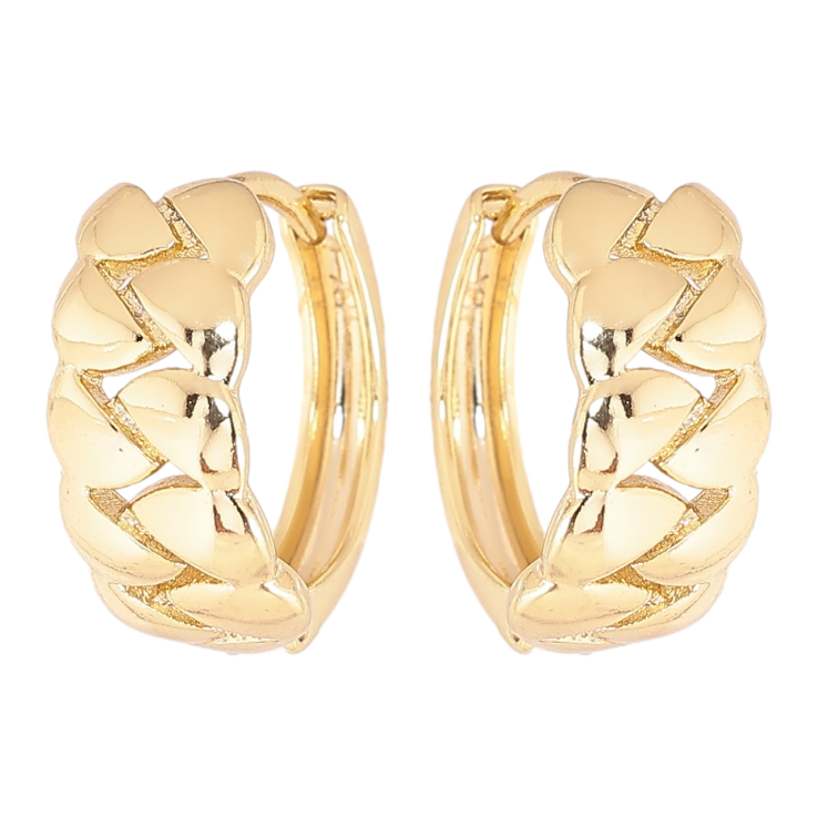 Сережки Xuping колір Позолота 14K колечка Візерунок ланцюжок фото №25