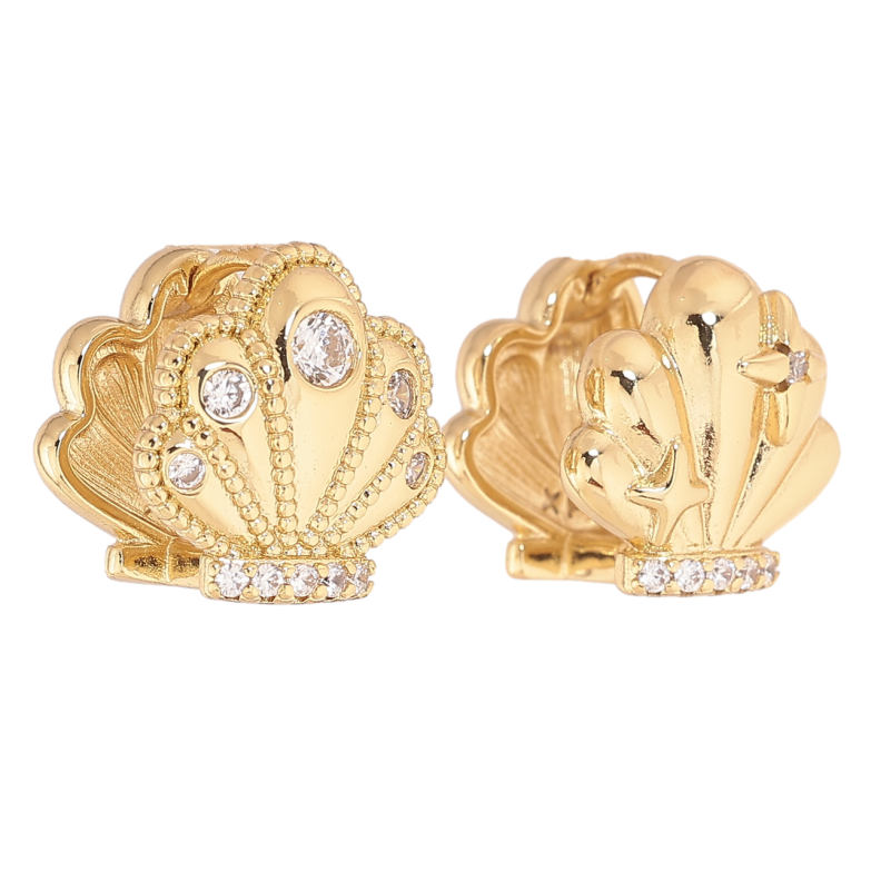 Сережки Xuping колір Позолота 14K колечка Асиметричні мушлі фото №3 Сережки Xuping колір Позолота 14K колечка Асиметричні мушлі фото №3