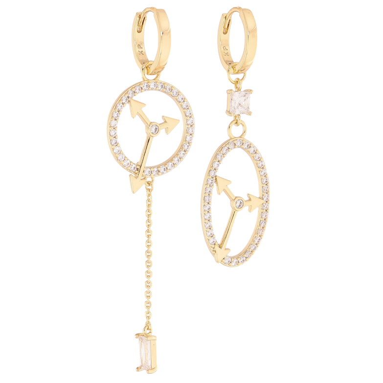 Сережки Xuping колір Позолота 14K підвіски на колечках Асиметричні підвіски годинники 2 в 1 фото №4 Сережки Xuping колір Позолота 14K підвіски на колечках Асиметричні підвіски годинники 2 в 1 фото №4