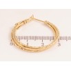 Сережки Xuping колір Позолота 14K кільця (конго) Декоративний візерунок ø 3см фото №2 Сережки Xuping колір Позолота 14K кільця (конго) Декоративний візерунок ø 3см фото №2