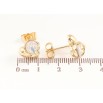 Сережки Xuping колір Позолота 14K пусети Сердечка з білими кристалами фото №2