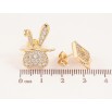 Серьги Xuping цвет Позолота 14K пусеты Асимметричные с инкрустацией кристаллами фото №2 Серьги Xuping цвет Позолота 14K пусеты Асимметричные с инкрустацией кристаллами фото №2