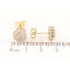 Сережки Xuping колір Позолота 14K пусети Сердечка з інкрустацією кристалами фото №2