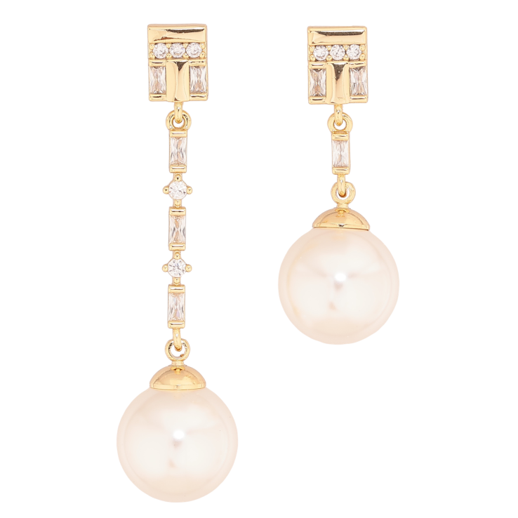 Сережки Xuping колір Позолота 14K пусети Асиметричні підвіски фото №3