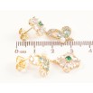 Сережки Xuping колір Позолота 14K пусети Асиметричні підвіски метелик з квіточкою фото №2 Сережки Xuping колір Позолота 14K пусети Асиметричні підвіски метелик з квіточкою фото №2