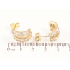 Сережки Xuping колір Позолота 14K пусети Дуги з кристалами фото №2 Сережки Xuping колір Позолота 14K пусети Дуги з кристалами фото №2