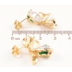 Сережки Xuping колір Позолота 14K пусети Асиметричні квіточки з кристалами фото №2 Сережки Xuping колір Позолота 14K пусети Асиметричні квіточки з кристалами фото №2