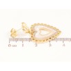 Сережки Xuping колір Позолота 14K пусети Сердечка з перламутровими вставками та кристалами фото №2 Сережки Xuping колір Позолота 14K пусети Сердечка з перламутровими вставками та кристалами фото №2