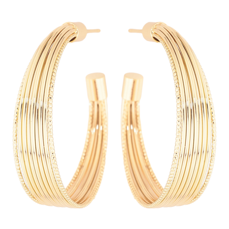 Сережки Xuping колір Позолота 14K пусети Дуги фото №3