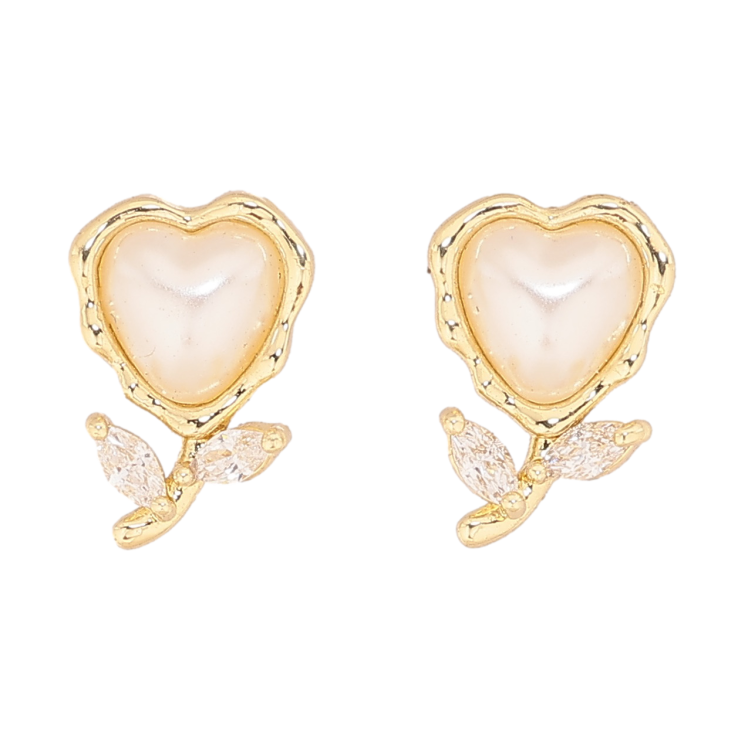 Сережки Xuping колір Позолота 14K пусети Романтичні квіточки на один бік фото №12