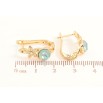 Сережки Xuping колір Позолота 18K з кристалами Swarovski англійський замок Квітковий візерунок з кристалом фото №2