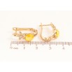 Сережки Xuping колір Позолота 18K з кристалами Swarovski англійський замок Квітковий візерунок з кристалом Sunflower фото №2