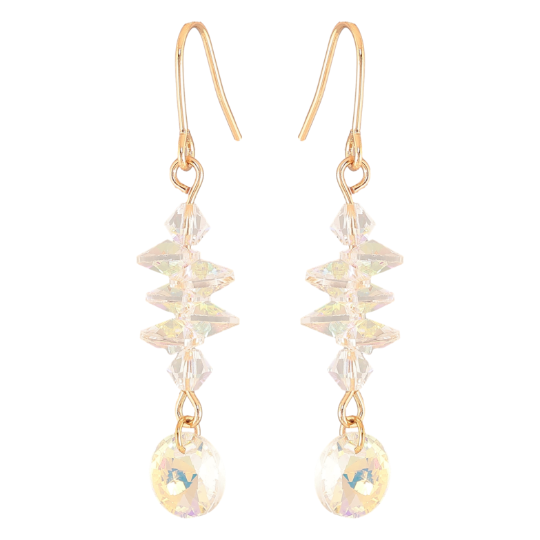 Серьги Xuping цвет Позолота 14K с кристаллами Swarovski французский замок Подвески с кристаллами Shimmer фото №1
