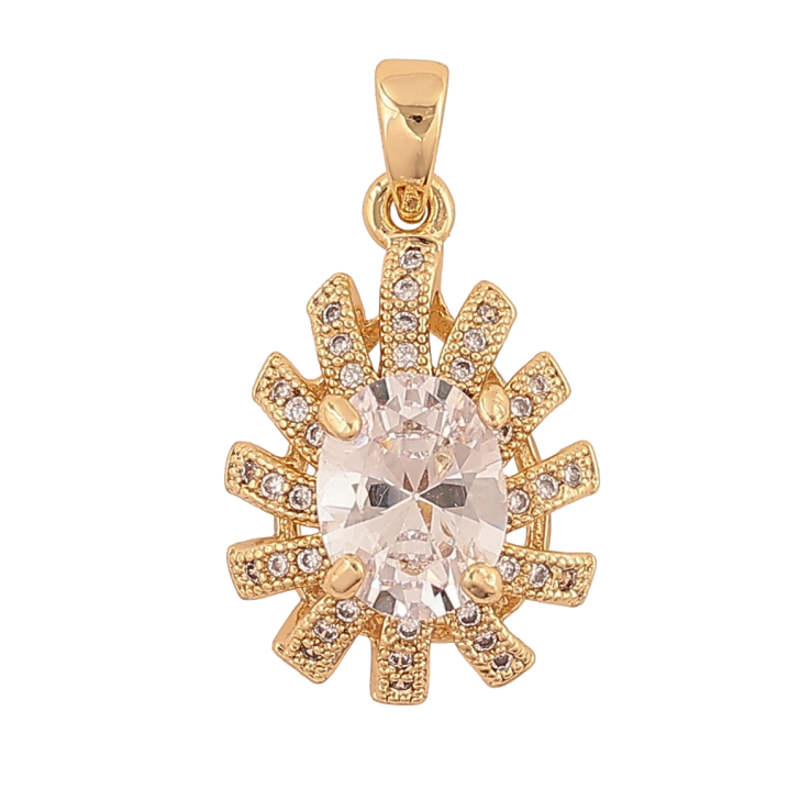 Кулон Xuping Колір Позолота 14K Декоративна крапелька з кристалами для ланцюжка до 2мм фото №23