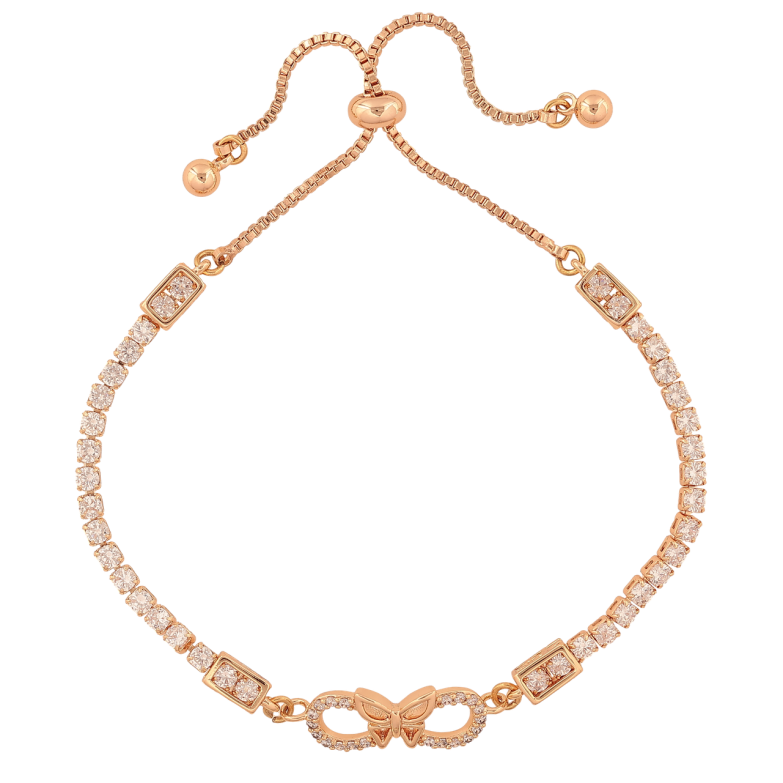 Браслет Xuping M&L Колір 18K Доріжка кристалів з метеликом на бігунку 14-24см х 1-8мм фото №19