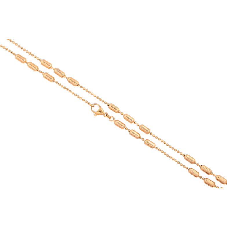 Цепочка Xuping цвет Позолота 18K Плетение Перлина с бусинами длина 45см х 1.5-3мм фото №6