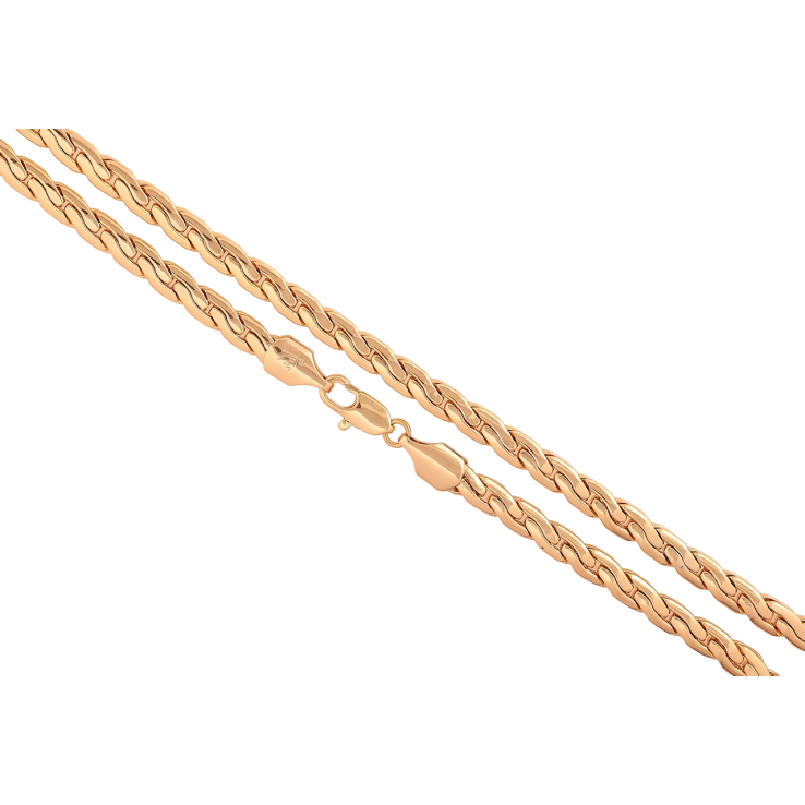 Цепочка Xuping цвет Позолота 18K Плетение Фантазийное длина 55см х 5мм фото №3