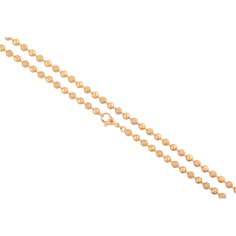 Ланцюжок Xuping колір Позолота 18K Плетіння Перлина довжина 60см х 4мм фото №7 Ланцюжок Xuping колір Позолота 18K Плетіння Перлина довжина 60см х 4мм фото №7