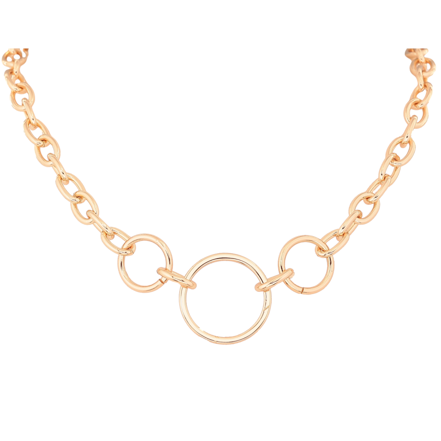 Кольє Xuping M&L Колір 18К Ланцюжок з кільцями довжина 43.5--49см х 6-20мм фото №1 Кольє Xuping M&L Колір 18К Ланцюжок з кільцями довжина 43.5--49см х 6-20мм фото №1