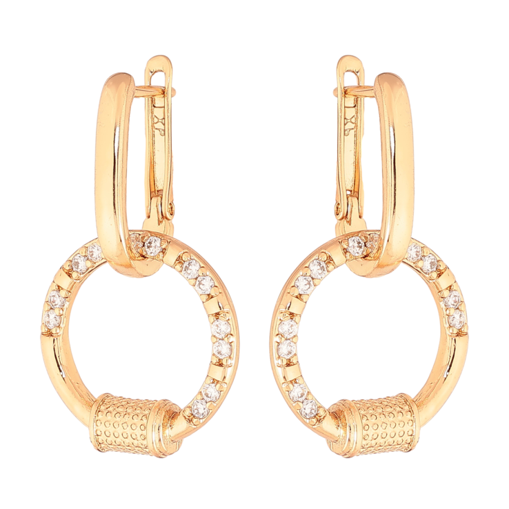 Серьги Xuping Цвет Позолота 18K английский замок Круглые подвески с кристаллами фото №22 Серьги Xuping Цвет Позолота 18K английский замок Круглые подвески с кристаллами фото №22