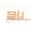 Серьги Xuping Цвет Позолота 18K английский замок Прямоугольные с дорожками кристаллов фото №2 Серьги Xuping Цвет Позолота 18K английский замок Прямоугольные с дорожками кристаллов фото №2