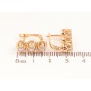 Серьги Xuping Цвет Позолота 18K английский замок Три кристалла фото №2 Серьги Xuping Цвет Позолота 18K английский замок Три кристалла фото №2