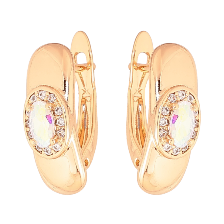 Серьги Xuping Цвет Позолота 18K английский замок Узор с радужными кристаллами фото №24 Серьги Xuping Цвет Позолота 18K английский замок Узор с радужными кристаллами фото №24