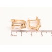 Сережки Xuping Колір Позолота 18K англійський замок Візерунок з інкрутацією кристалами фото №2 Сережки Xuping Колір Позолота 18K англійський замок Візерунок з інкрутацією кристалами фото №2